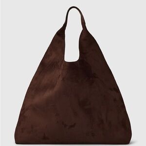 Vegan Suede Slouchy Tote Bag
